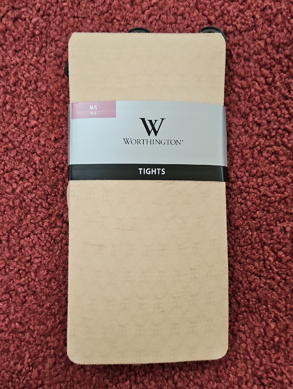 Worthington Nude Beige Textured Pattern Tights